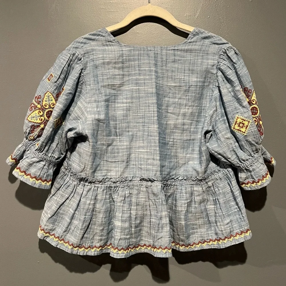 ✨Host Pick ✨ “FREE PEOPLE”  Talulah Embroidered Top, Ladies Size Small - Picture 8 of 12
